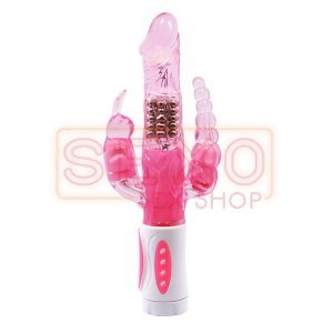 Vibrador Rotador Triple Estimulacion Pretty Bunny