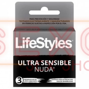 LifeStyles Ultra Sensible Nuda Preservativo 3 Und