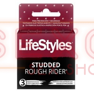 LifeStyles Studded Rough Rider Preservativo 3 Und